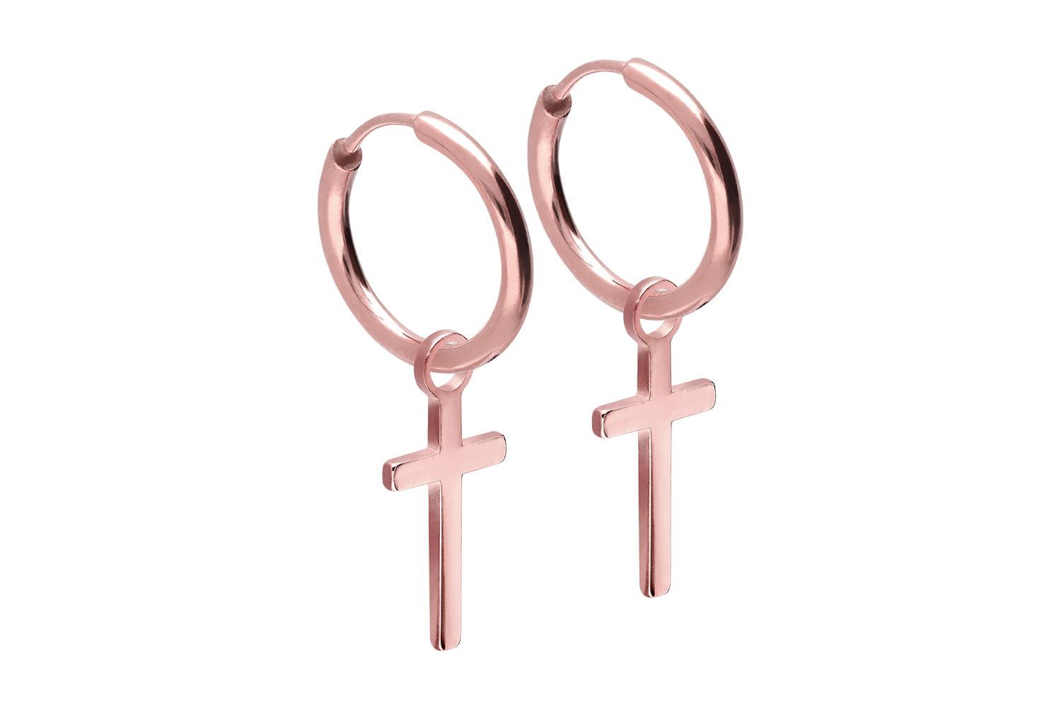 Chirurgenstahl Ohrclicker Creolen KREUZ von Piercingline